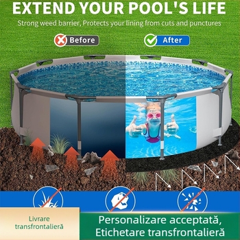 Liner pentru piscină – poliester; protecție anti-perforație și împotriva umezelii; Brand: Moisturizing circle