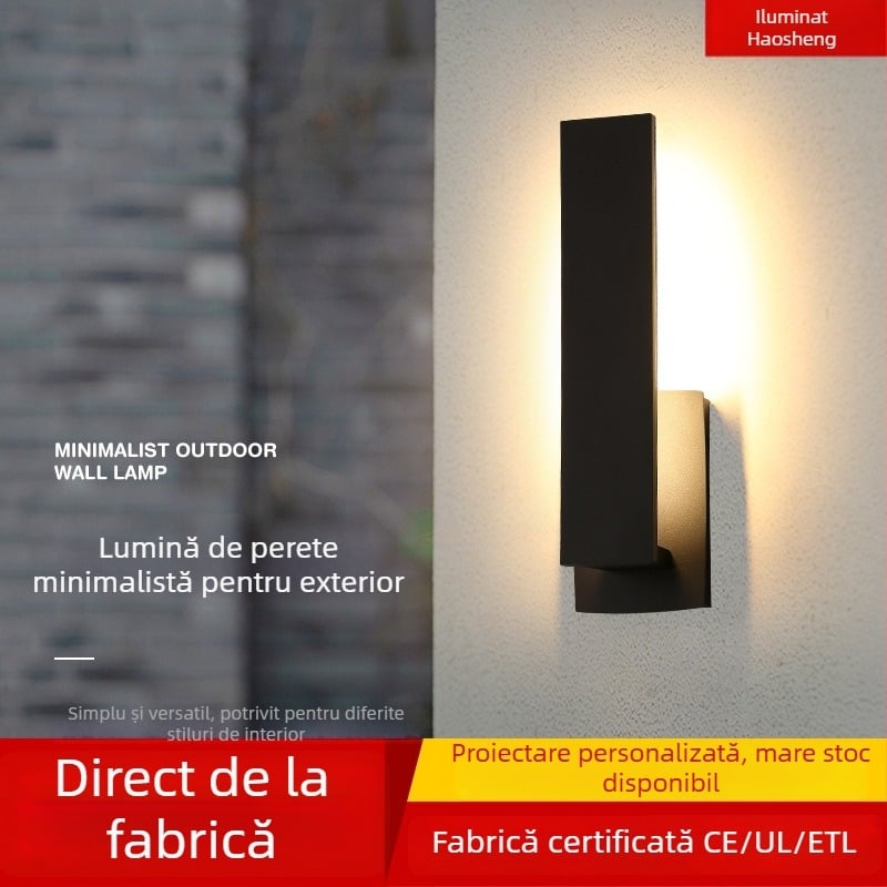 Lampă de perete exterior din aluminiu, IP54, 1 LED, 90 lm, 3000K