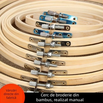 Set de inele de broderie din bambus pentru broderie cu cruce și accesorii pentru broderie manuală