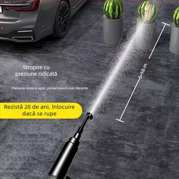 Pistol de apă portabil, reîncărcabil, cu presiune înaltă – kit pentru spălarea mașinii, irigarea fermei și a grădinii