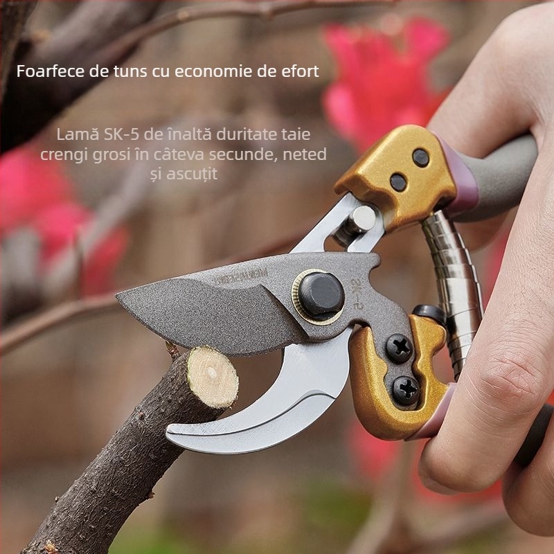 Foarfece de tăiat crengi din oțel SK5 – pentru crengile pomilor fructiferi, economie de efort, pentru crengi groase