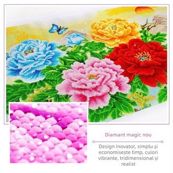 Kit pictură cu diamante 5D, diamant complet, model Cartoon/Anime, pânză 11CT, material nylon