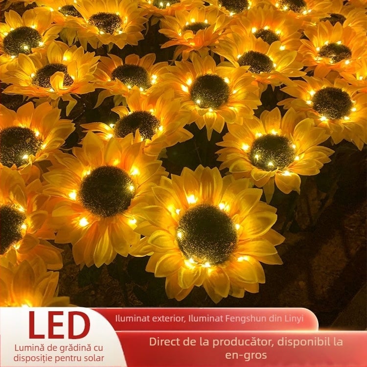 Lumină de peisaj LED cu floarea soarelui, model Sunflower 1060, IP67, procesare personalizabilă, potrivită pentru pieţe, parcuri, curţi şi evenimente