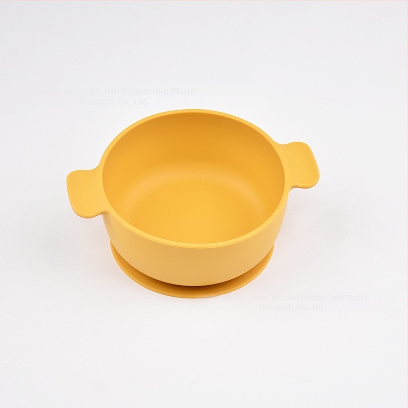 Bol din silicon pentru copii cu ventuză, cu două mânerе, set de 2, silicon alimentar, anti-împrăștare