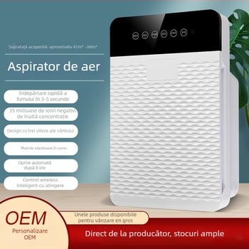 Purificator de aer pentru uz casnic cu ion negativ și dezinfectare UV, filtru compozit, debit de aer 51–150 m³/h, zgomot 36–45 dB, potrivit pentru 31–40 m², telecomandă