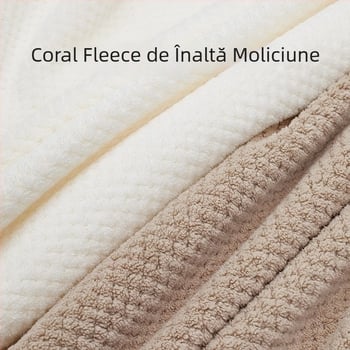 Halat de baie unisex, absorbant, uscare rapidă, prosop de baie purtabil pentru patru sezoane, model 2025