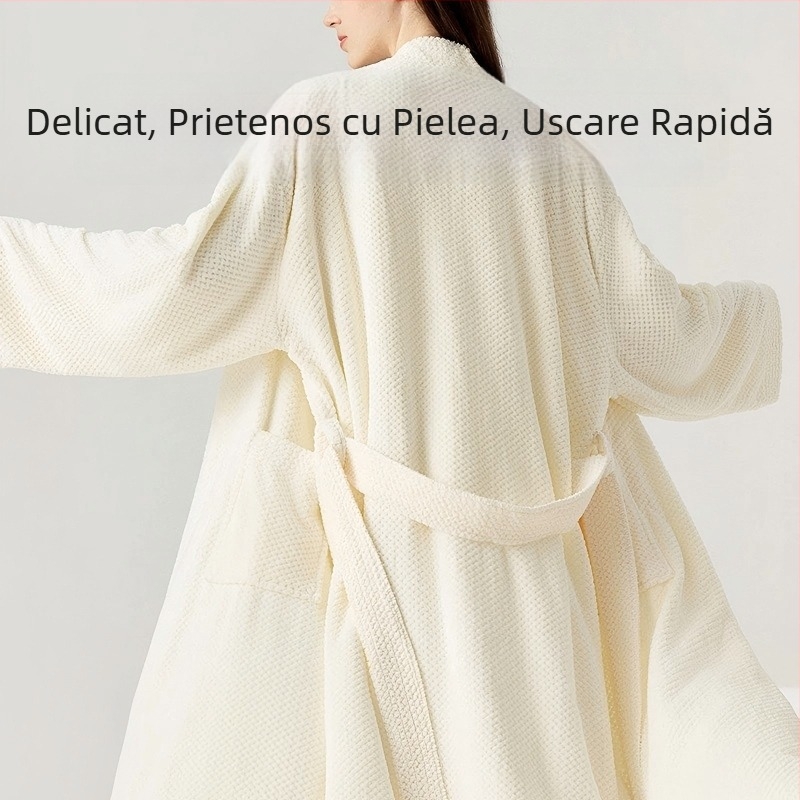 Halat de baie unisex, absorbant, uscare rapidă, prosop de baie purtabil pentru patru sezoane, model 2025