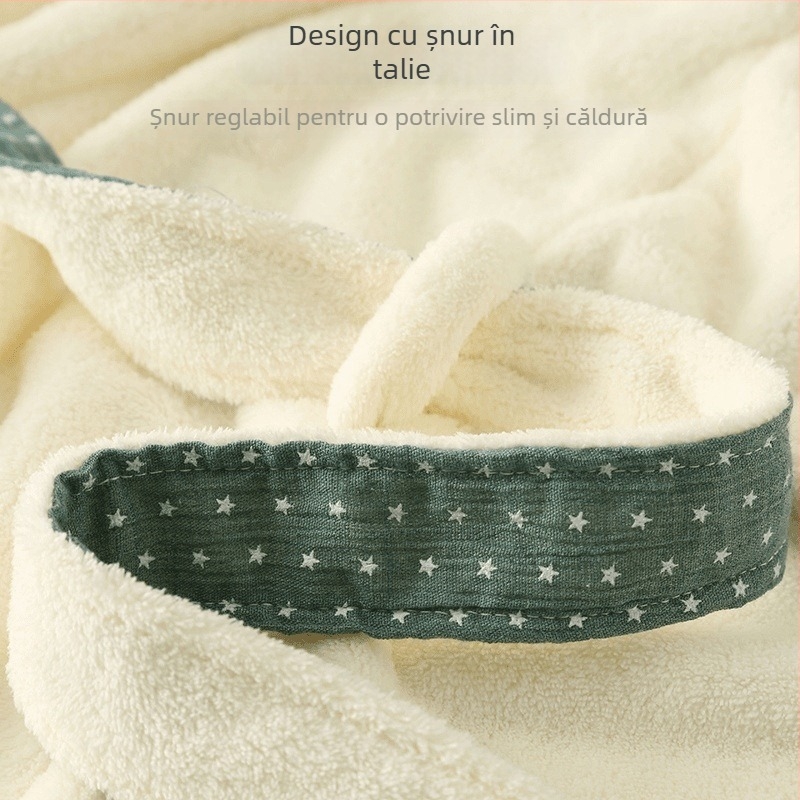 Dubi Pony halat de baie pentru copii cu glugă, absorbant și uscare rapidă, mărime mare, pentru băieți și fete, fleece coral gros