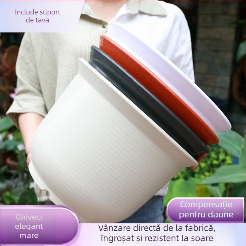 Vază pentru plante din rășină, construcție din plastic turnat, pentru utilizare pe birou sau pe podea, nu se deformează ușor - Exquisite Flowers