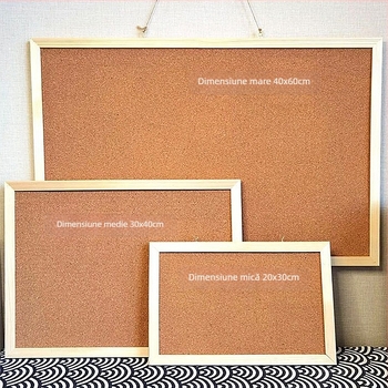 Panou din plută cu față unică pentru fotografii, în ramă din lemn — stil modern minimalist; material: lemn; execuție: altă; marcă Cork