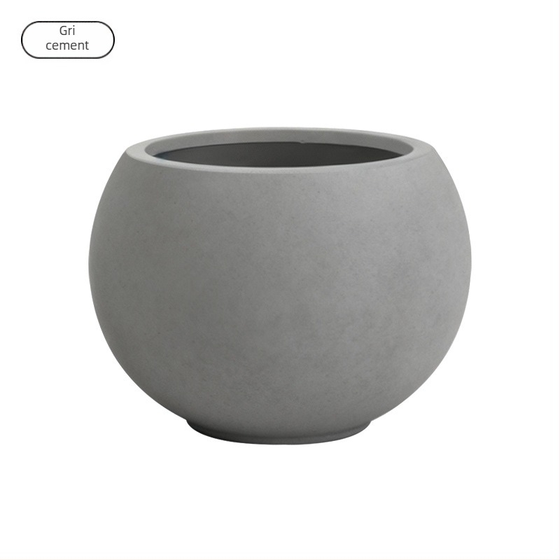 Ghiveci sferic din oxid de magneziu – auto-udare, durabil, suport pentru birou sau podea, interior/exterior