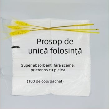 Prosoape de salon pentru păr, de unică folosință, pliabile, foarte absorbante, bumbac 95 g, model perlă, pentru înfrumusețare și coafură