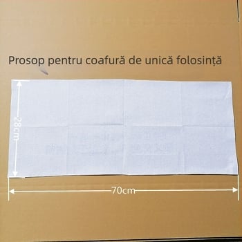 Prosoape de salon pentru păr, de unică folosință, pliabile, foarte absorbante, bumbac 95 g, model perlă, pentru înfrumusețare și coafură