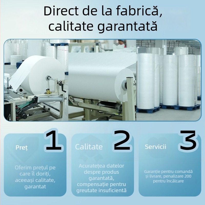 Prosop de față de unică folosință pentru saloane, material Cui Hua Shi, 70 g, țesătură simplă