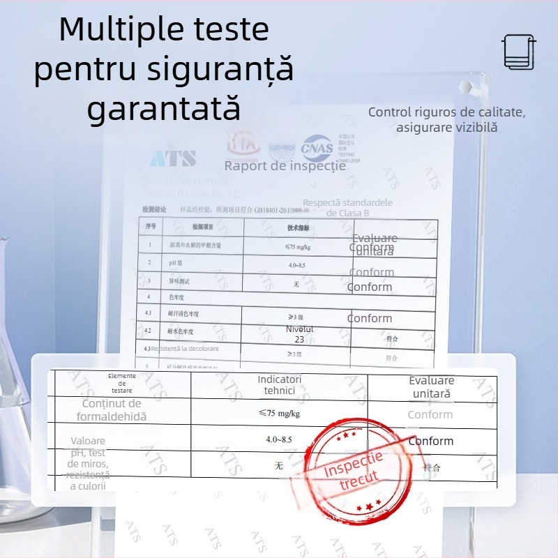 Prosoape de unică folosință pentru frizerii și saloane de înfrumusețare — Material: fibre din celuloză regenerată; Ingrediente principale: fibre din pulpă de lemn; Absorbție de apă: 0–5 s; Țesătură simplă
