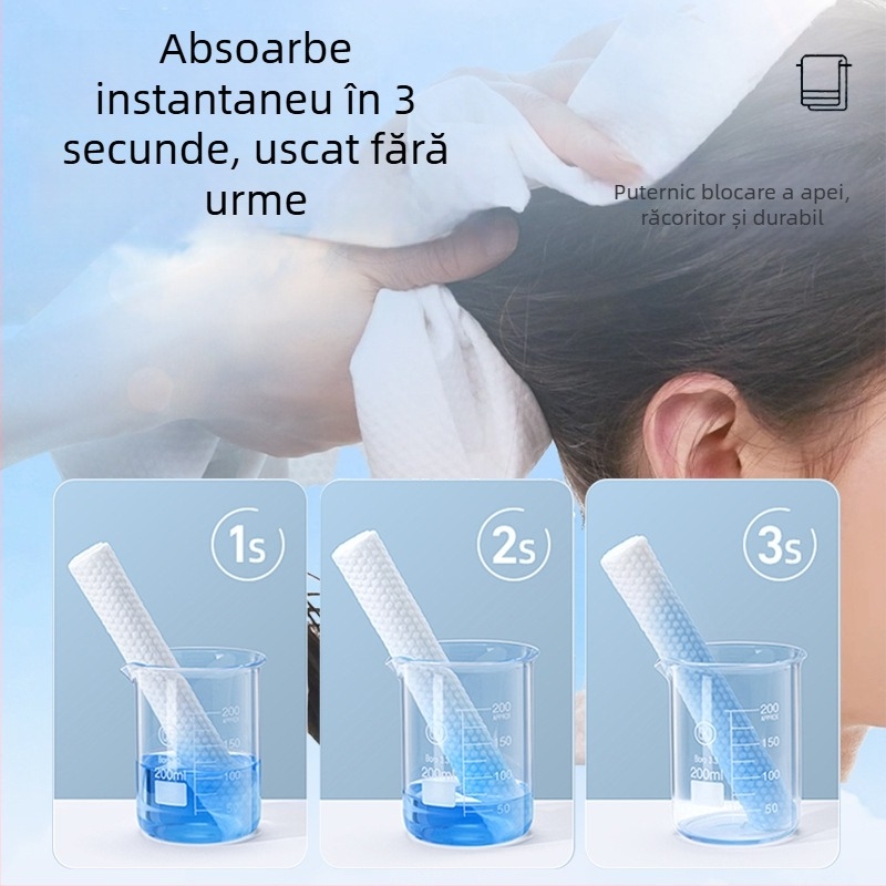 Prosoape de păr de unică folosință pentru saloane de înfrumusețare, fibre regenerat de celuloză, fibre de pulpă de lemn, absorbție 0-5 s, țesătură cu împletire simplă, procesare personalizată