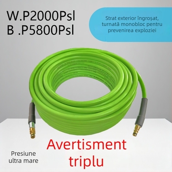 Furtun de curățare cu presiune înaltă, conductă de ieșire protejată împotriva exploziei, pistol de apă casnic moale, material PVC/PE, greutate 3 kg