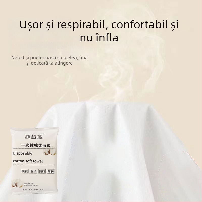 Prosoape de baie de unică folosință din microfibră pentru saloane – fibre de kapok, absorbție de 5–10 s, uscare rapidă, țesătură simplă, personalizare disponibilă