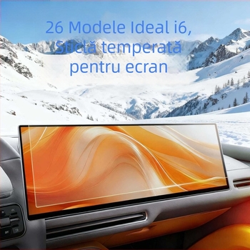 Protecție ecran din sticlă securizată pentru afișajul de navigație și clusterul de bord auto — formare dintr-o singură bucată, antiamprentare, compatibilitate universală.