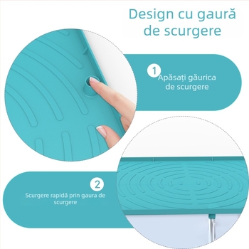 Covoraș din silicon pentru sub chiuvetă și dulap, antialunecare, rezistent la umezeală, pătrat