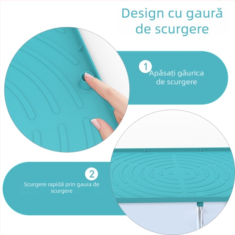 Covoraș din silicon pentru sub chiuvetă și dulap, antialunecare, rezistent la umezeală, pătrat