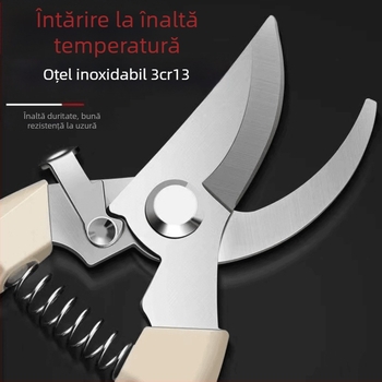 Foarfece de tăiat din oțel inoxidabil, cu posibilitatea de altoire, pentru ramuri și pomi fructiferi, marcă proprie