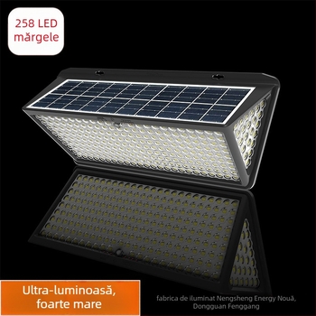 Lampa solară pentru perete exterior IP65, LED, 100 W, detectare radar, model NS158