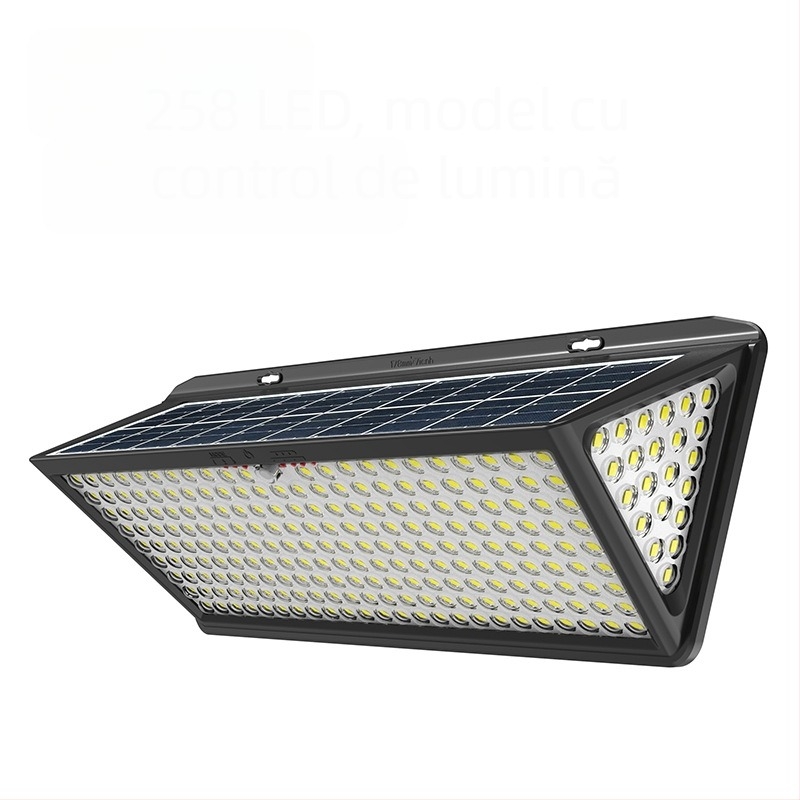 Lampa solară pentru perete exterior IP65, LED, 100 W, detectare radar, model NS158