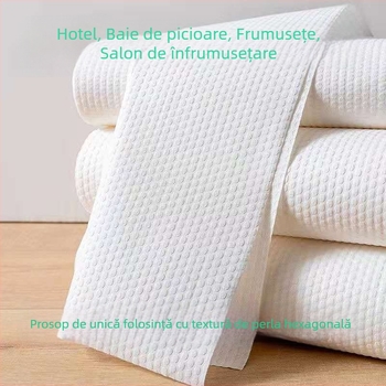 Prosoape de pedichiură de unică folosință pentru salon de înfrumusețare – fibră de bambus, 95% conținut de bumbac, absorbție 0–5 s, țesătură imprimată