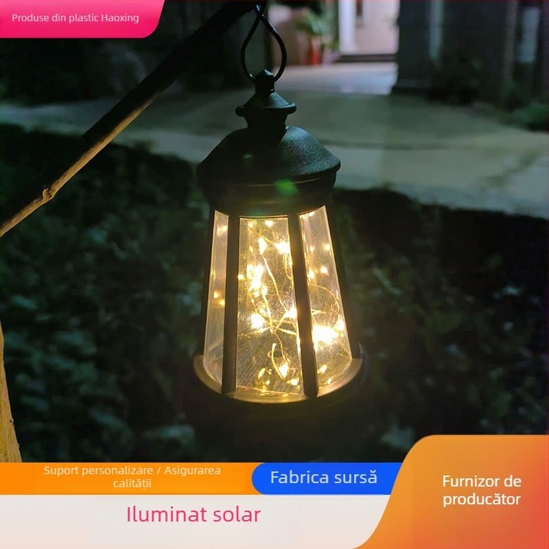 Lanteră solară pentru câine pentru curte – lampă decorativă de grădină, rezistentă la apă, alimentare solară, 0.2W, timp de funcționare 6–12 h, Model: Solar dog lantern