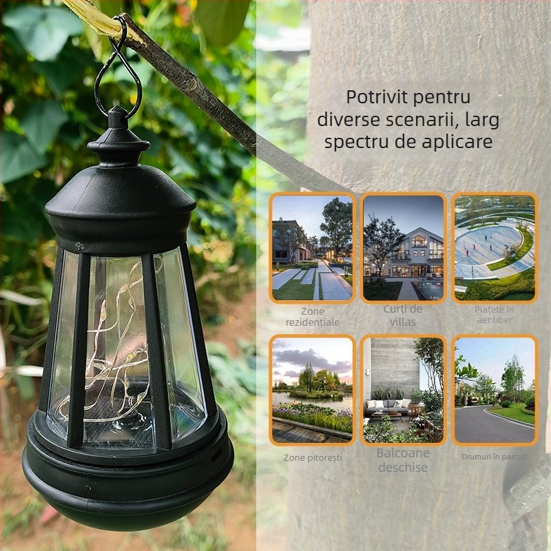 Lanteră solară pentru câine pentru curte – lampă decorativă de grădină, rezistentă la apă, alimentare solară, 0.2W, timp de funcționare 6–12 h, Model: Solar dog lantern