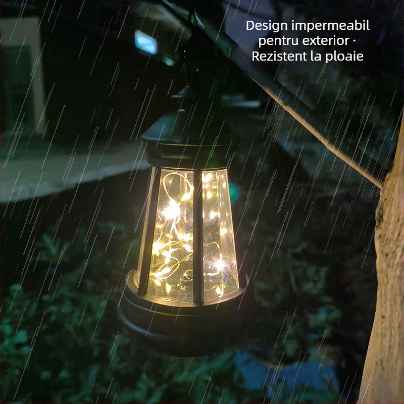 Lanteră solară pentru câine pentru curte – lampă decorativă de grădină, rezistentă la apă, alimentare solară, 0.2W, timp de funcționare 6–12 h, Model: Solar dog lantern