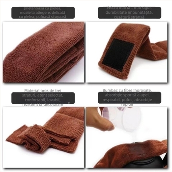 Turban pentru perm în salon - șiruri de bumbac absorbante, design anti-scurgere, utilizare universală