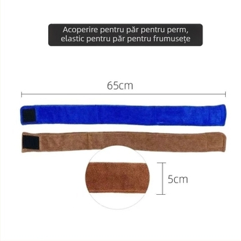 Turban pentru perm în salon - șiruri de bumbac absorbante, design anti-scurgere, utilizare universală