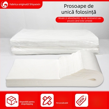 Prosoape de unică folosință din material textil pentru saloane de frumusețe și coafură, rezistente la praf, model solid, logo imprimat, personalizare disponibilă, origine Jiangsu