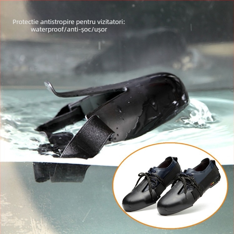 Huse de protecție pentru încălțăminte din PVC pentru vizitatori — vârf anti-șoc, anti-perforație, talie joasă, izolație