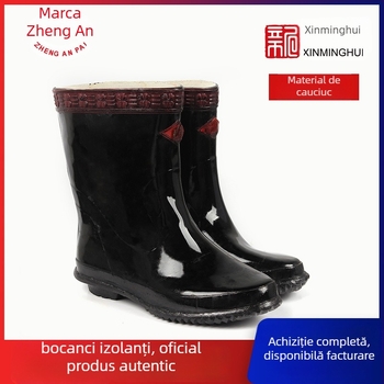 Pantofi de lucru izolați din cauciuc, brand Double Safe, cu partea superioară medie, protecție electrică