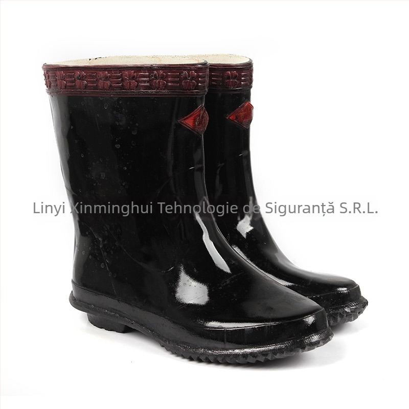 Pantofi de lucru izolați din cauciuc, brand Double Safe, cu partea superioară medie, protecție electrică