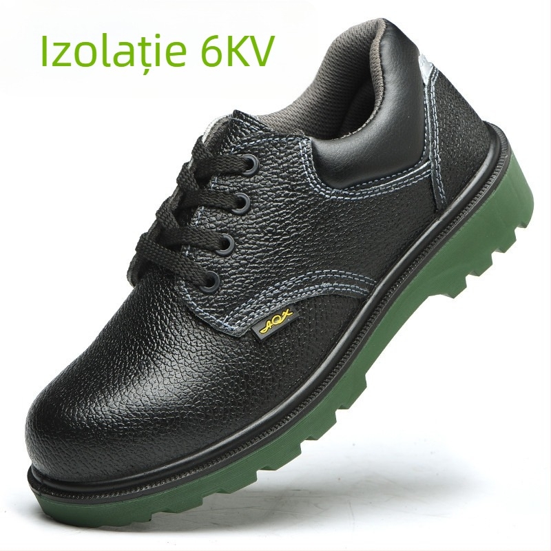 Pantofi de lucru izolați pentru electricitate, protecție la impact și perforare, izolație 6KV, ușori, rezistenți la uzură și la ulei