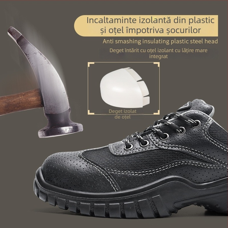 Pantofi de protecție izolați, cu rating de 6KV, ușori și respirabili (din piele de vițel, înălțime joasă)