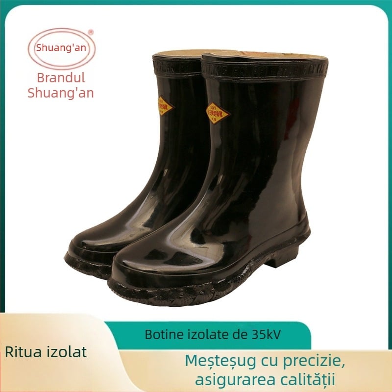 Ghete Izolate Shuang'an | Cauciuc, Înălțime medie, Încălțăminte izolatoare