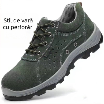Pantofi de siguranță pentru muncă cu vârf din oțel, respirabili, rezistenți la perforare, anti-statice și izolație electrică