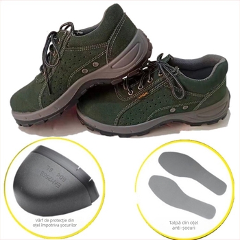 Pantofi de siguranță pentru muncă cu vârf din oțel, respirabili, rezistenți la perforare, anti-statice și izolație electrică
