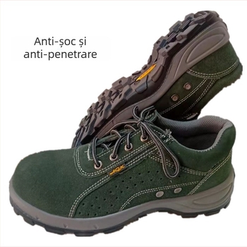 Pantofi de siguranță pentru muncă cu vârf din oțel, respirabili, rezistenți la perforare, anti-statice și izolație electrică