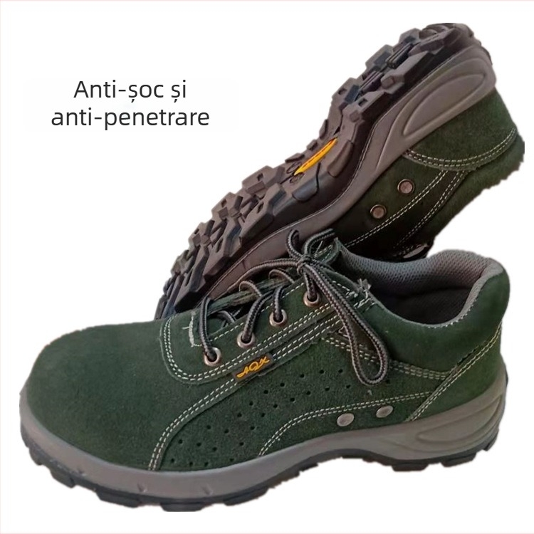 Pantofi de siguranță pentru muncă cu vârf din oțel, respirabili, rezistenți la perforare, anti-statice și izolație electrică
