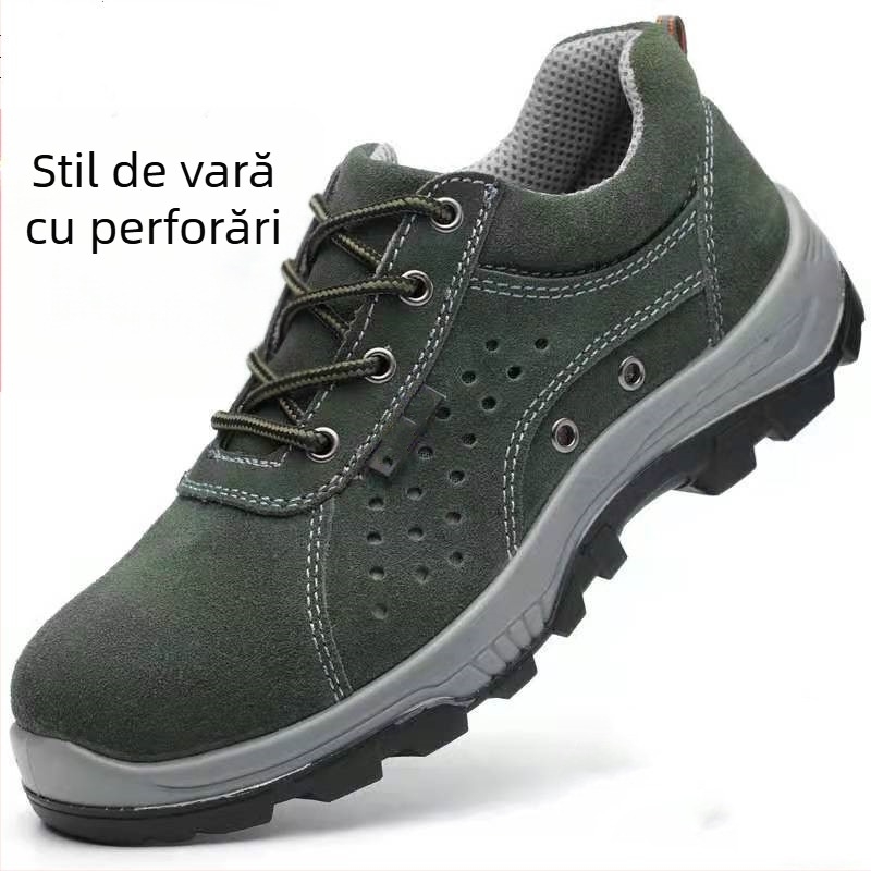 Pantofi de siguranță pentru muncă cu vârf din oțel, respirabili, rezistenți la perforare, anti-statice și izolație electrică