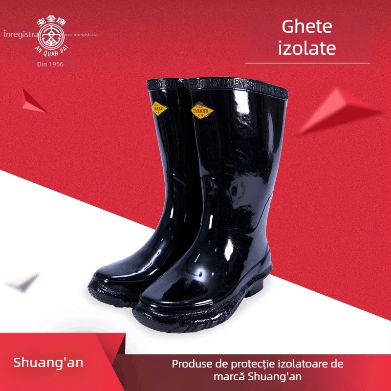 Cizme izolate pentru electricieni 25kV | Cauciuc, izolație de înaltă tensiune | pentru lucrări electrice și distribuție