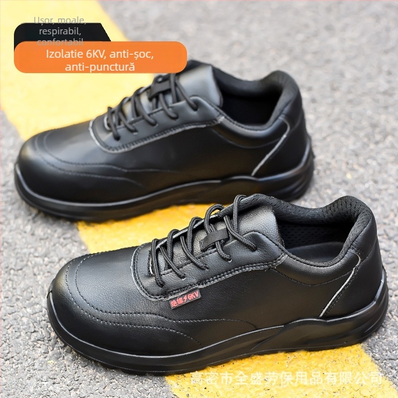 Încălțăminte de protecție cu izolație – piele microfibră și plasă, talpă joasă, vârf din plastic-otel, protecție la impact și perforare