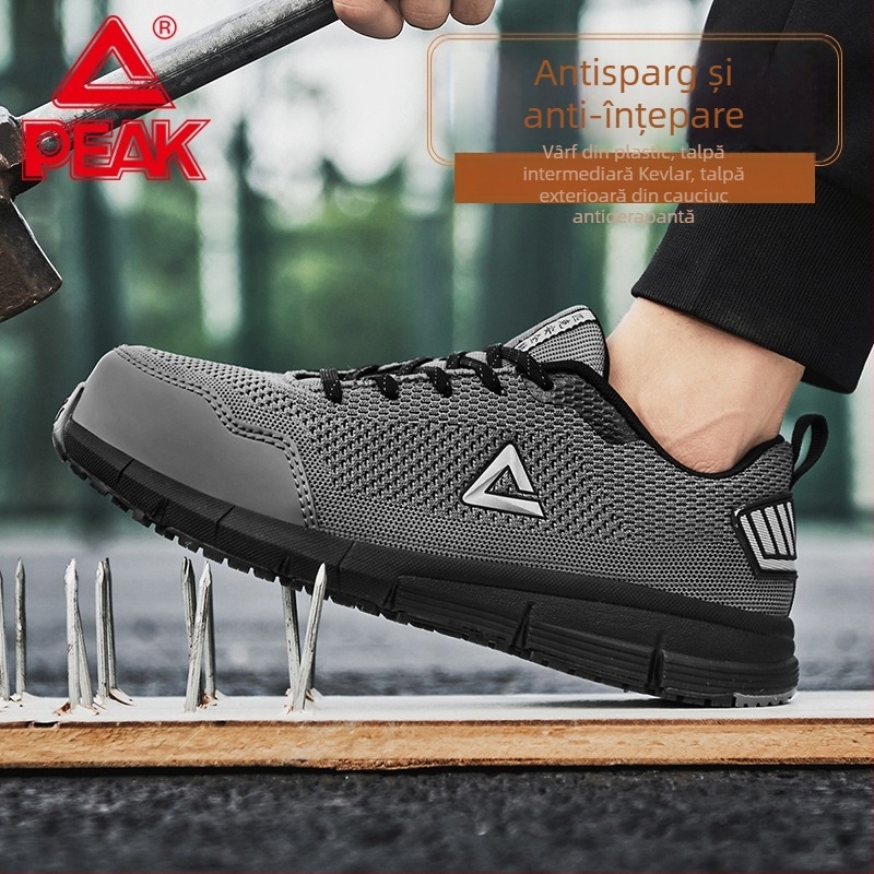 Pantofi de protecție anti-șoc și anti-perforație, ușori și respirabili, cu talpă Kevlar și vârf din plastic