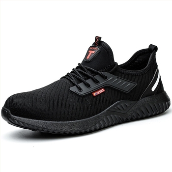 Pantofi de siguranță pentru muncă cu vârf din oțel, antișoc și anti-perforație, respirabili, talpă din cauciuc